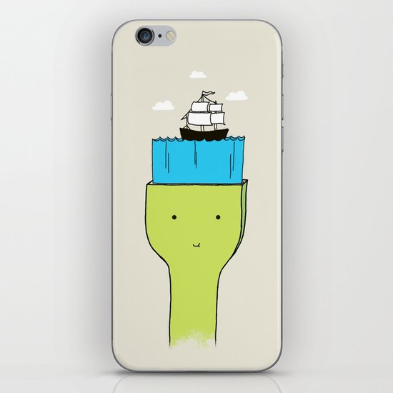 Brush With Blue Sea iPhone & iPod Skin