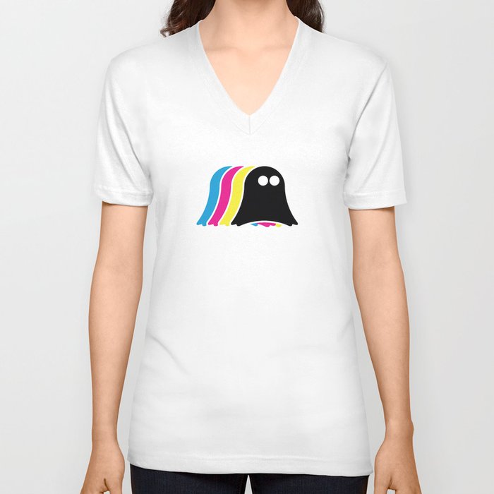 Ghost:Echo CMYK Chase Logo V Neck T Shirt