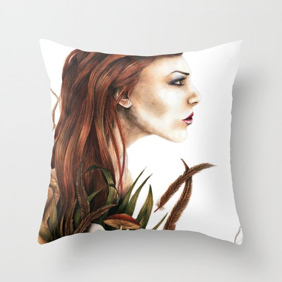 i love not man the less but nature more Throw Pillow