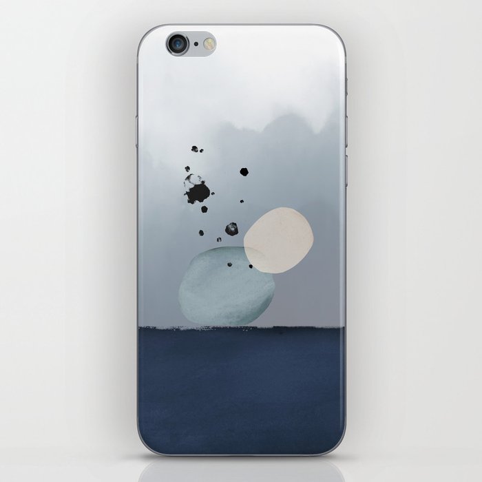 Blue Abstract Print, Abstract-029 iPhone Skin