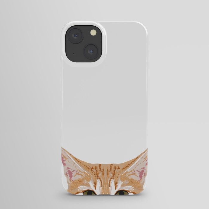 peeking tabby cat cute cat breeds pet portrait cat over pet portrait iPhone Case
