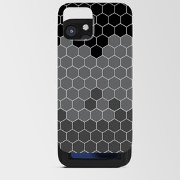 Honeycomb Black Gray Grey Hive iPhone Card Case