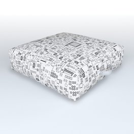 All Tech Line / Highly detailed computer circuit board pattern Outdoor Floor Cushion