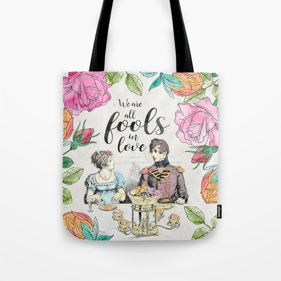 Pride and Prejudice - Fools in Love Tote Bag