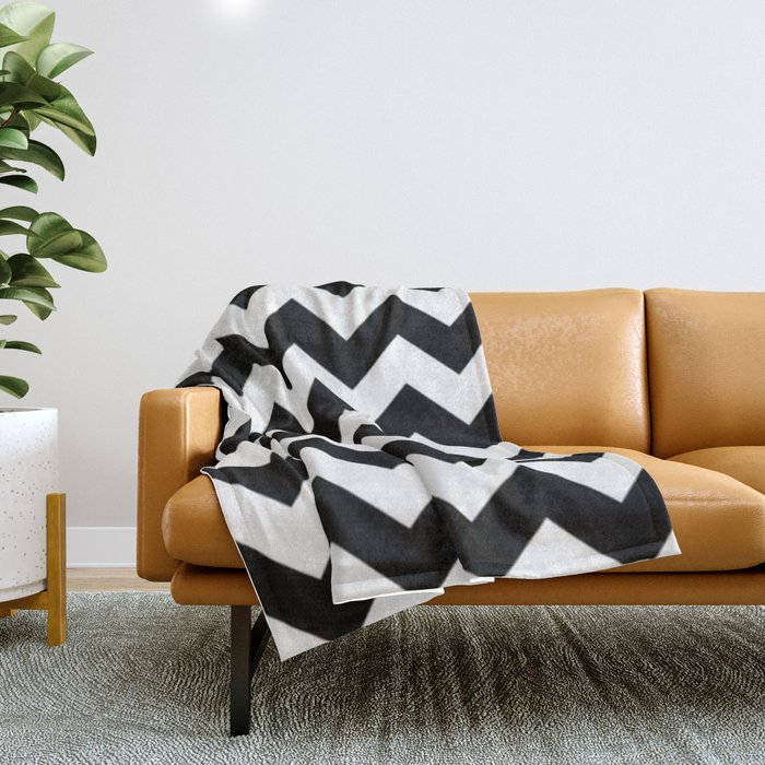 Black and white chevron throw blanket cheap