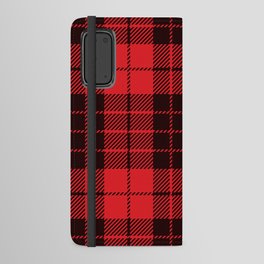 Red and Black Square Pattern Android Wallet Case