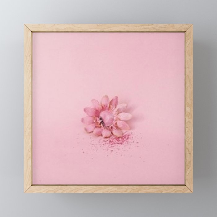 pink flower Framed Mini Art Print