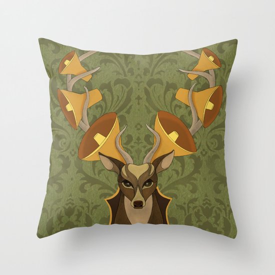 Horns Throw Pillow