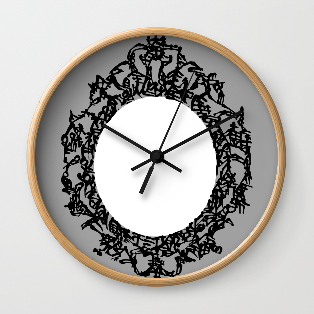 Kanji Calligraphy Art A Decorative Mirror Wall Clock By Uristar
