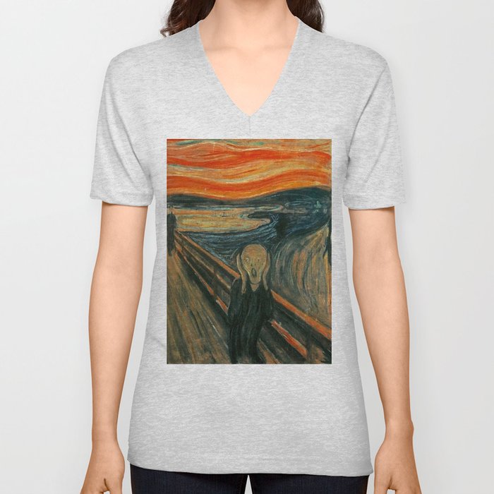Edvard Munch The Scream (1893) V Neck T Shirt