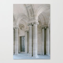 Arches and Pillars at The Louvre | Paris Travel Photography Canvas Print