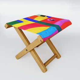 Psychedelic Composition Folding Stool