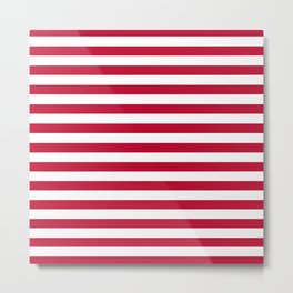 Red & White Stripes Metal Print