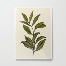Abstract Art /Minimal Plant 82 Metal Print | Minimal, Watercolor, Painting, Botanical, Thingdesign, Shape, Midcentury, Tropical, Art, Leaves 