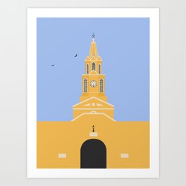 Clock Tower, Cartagena, Colombia Art Print