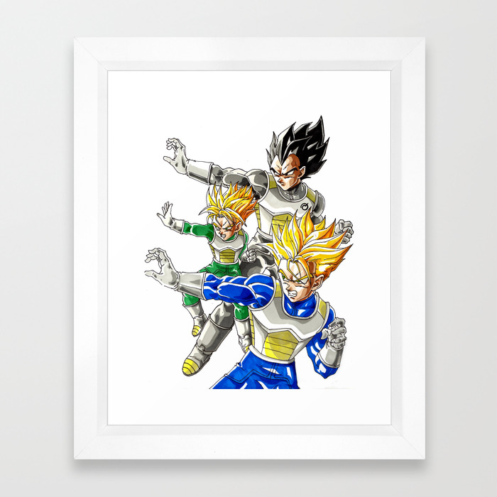 Vegeta Family Tree Framed Art Print By Unicart Society6