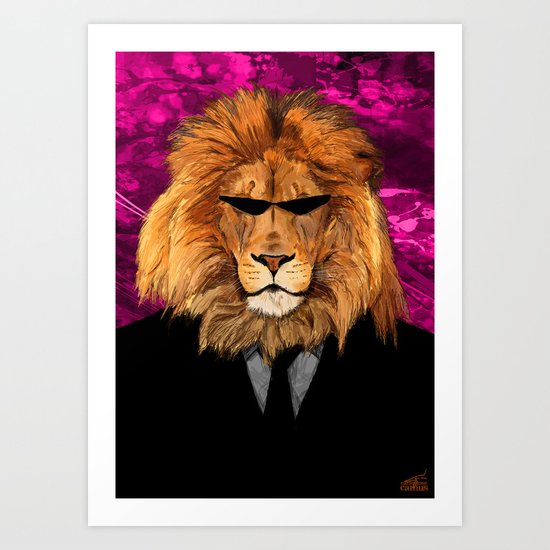 Lion Suit Art Print