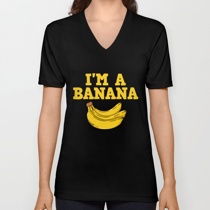 Banana Tree Leaf Plant Fresh V Neck T Shirt