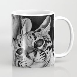 Salvador Dali and Ocelot Digital Painting   Coffee Mug
