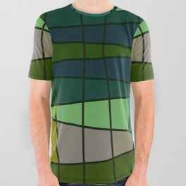 Green Pattern Turtle All Over Graphic Tee