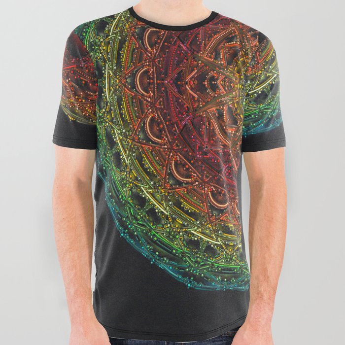 Fractal Horizon All Over Graphic Tee