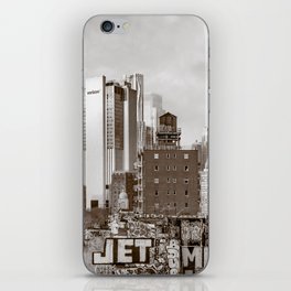 New York City Skyline Views | Lower Manhattan and Chinatown | Sepia iPhone Skin