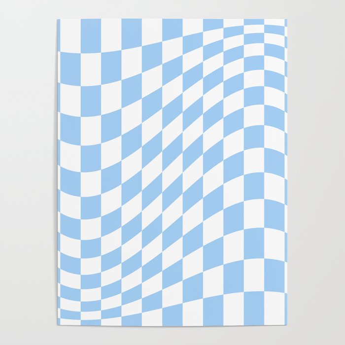 Baby blue checkered clearance