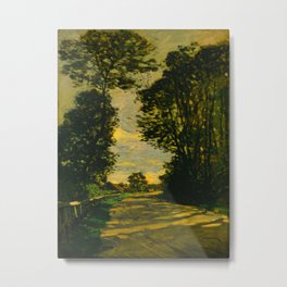 Claude Monet Impressionist Landscape Oil Painting Walk (Road of the Farm Saint-Siméon) 1864 Metal Print | Oilpainting, Oil, Painting, Claudemonet, Landscape, Impressionist 