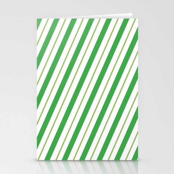 Green Peppermint - Christmas Illustration Stationery Cards