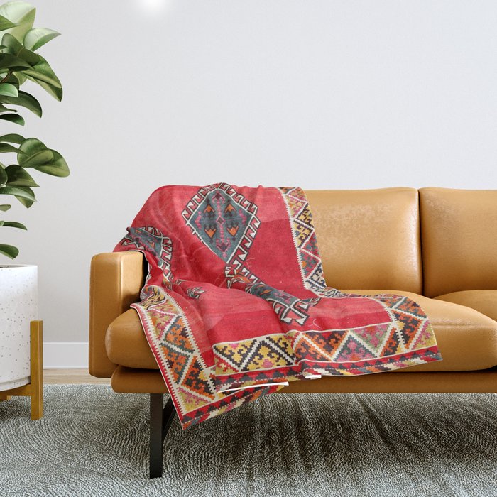 N205 - Oriental Vintage Traditional Boho Moroccan Style  Throw Blanket