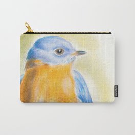 Blue Bird Colored Pencil Drawing Carry-All Pouch