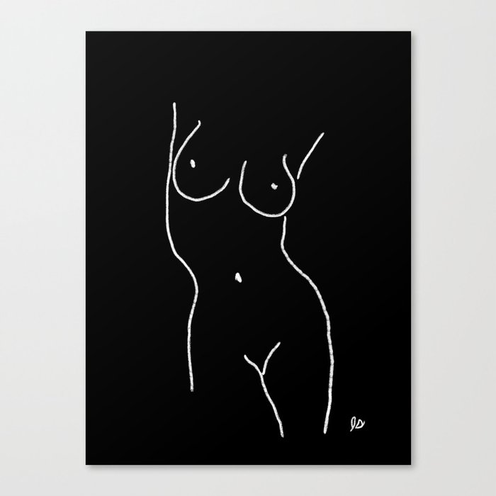 Female Body Study Canvas Print