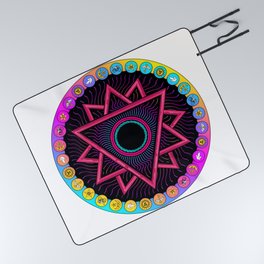 LSD Acid Wheel Picnic Blanket