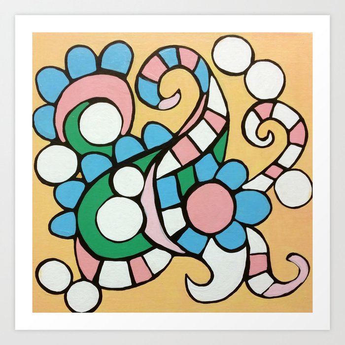 Whimsical Doodle Painting Art Print By Desertsart Society6