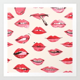 Sassy Lips Art Print