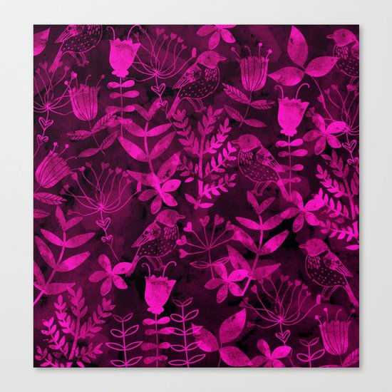 Abstract Botanical Garden III Canvas Print