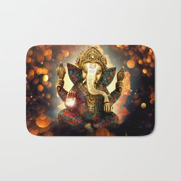 Ganesha Bath Mat | Sense, Black And White, Aum, Hamsa, Buddhism, Power, Reiki, Powerfull, Acrylic, India 