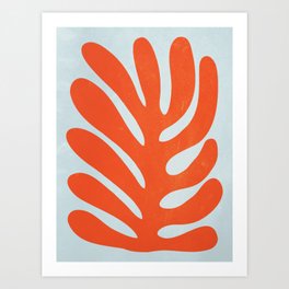 Fire Red: Wild Leaf | Matisse Foliage Paper Cutouts 01 Art Print