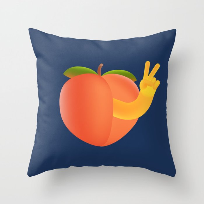 Peach Out Throw Pillow