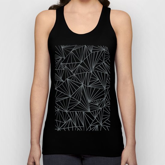 Ab Fan Grey and Black Unisex Tank Top