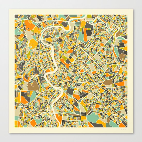 ROME MAP Canvas Print