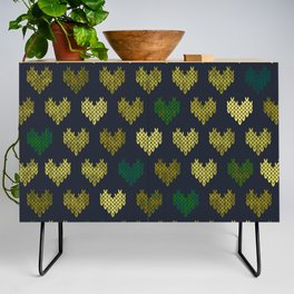 Colorful Knitted Hearts Credenza