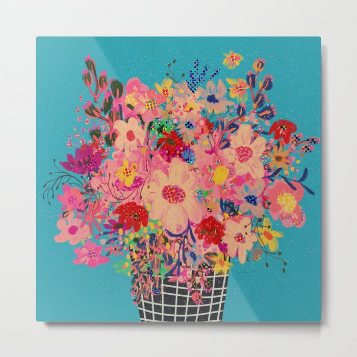 Flowers in a vase 3 Metal Print