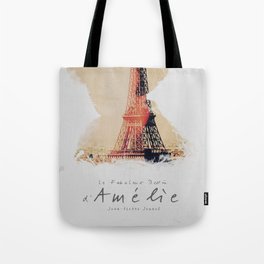 Amelie, minimalist movie poster, french film playbill, the fabulous life of Amélie Poulain, Tote Bag
