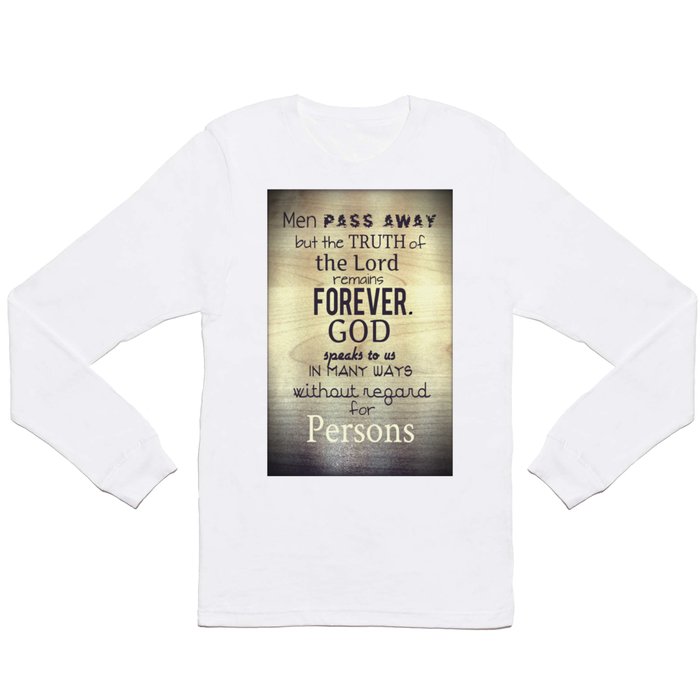 Imitation of Christ: Book 1 Chapter 5 Reading the Holy Scripture Long Sleeve T Shirt