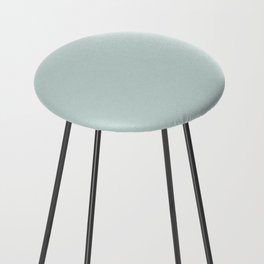 Pale Pastel Blue Solid Color Hue Shade 2 - Patternless Counter Stool