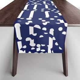 Spots and Stripes 2 - Blue and White Table Runner