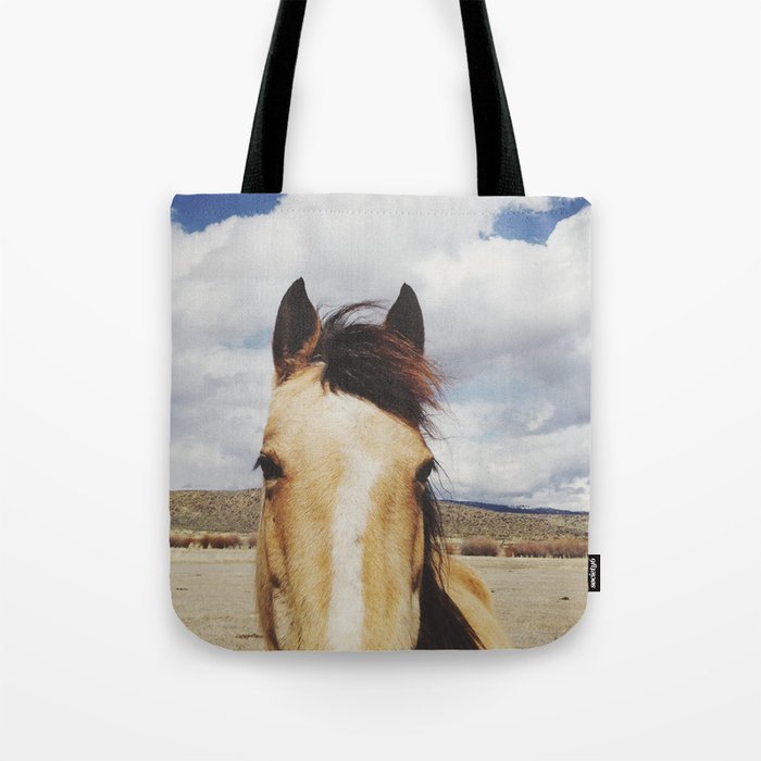 Cloudy Horse Head Tote Bag