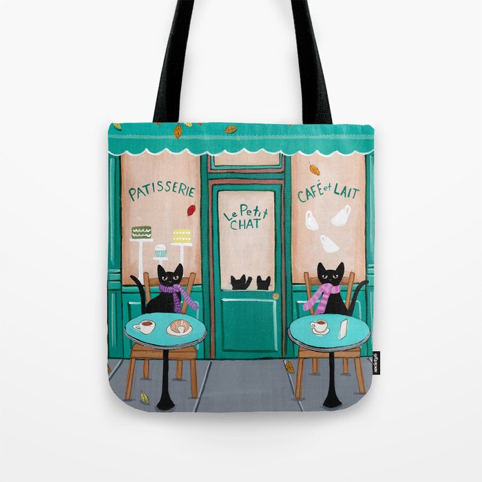 Paris Cafe for Cats Tote Bag