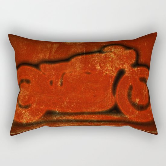 Metalic Red Rectangular Pillow